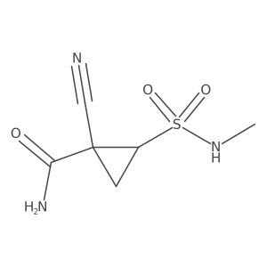 rac-(1R,2R)-1-cyano-2-(methylsulfamoyl)cyclopropane-1-carboxamide结构式