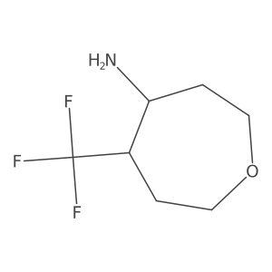5-(Trifluoromethyl)oxepan-4-amine Structure