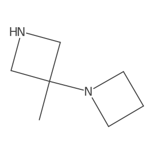 3-(Azetidin-1-yl)-3-methylazetidine结构式