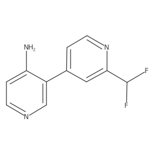 3-[2-(Difluoromethyl)pyridin-4-yl]pyridin-4-amine Structure