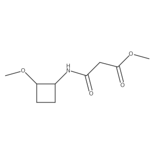 Methyl 2-[(2-methoxycyclobutyl)carbamoyl]acetate Structure