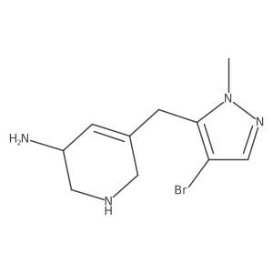 5-[(4-bromo-1-methyl-1H-pyrazol-5-yl)methyl]-1,2,3,6-tetrahydropyridin-3-amine Structure
