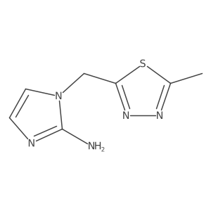 1-[(5-methyl-1,3,4-thiadiazol-2-yl)methyl]-1H-imidazol-2-amine结构式