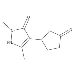 3-(5-hydroxy-1,3-dimethyl-1H-pyrazol-4-yl)cyclopentan-1-one Structure