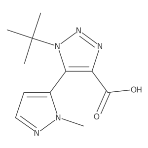 1-tert-butyl-5-(1-methyl-1H-pyrazol-5-yl)-1H-1,2,3-triazole-4-carboxylic acid结构式