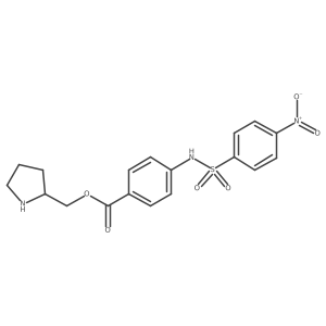 (Pyrrolidin-2-yl)methyl 4-(4-nitrobenzenesulfonamido)benzoate结构式