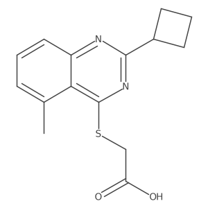 2-[(2-Cyclobutyl-5-methylquinazolin-4-yl)sulfanyl]acetic acid Structure