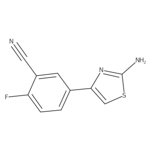 5-(2-Amino-1,3-thiazol-4-yl)-2-fluorobenzonitrile Structure