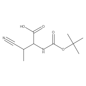 2-{[(Tert-butoxy)carbonyl]amino}-3-cyano-3-methylpropanoic acid结构式
