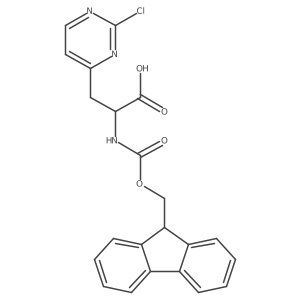 3-(2-chloropyrimidin-4-yl)-2-({[(9H-fluoren-9-yl)methoxy]carbonyl}amino)propanoic acid结构式