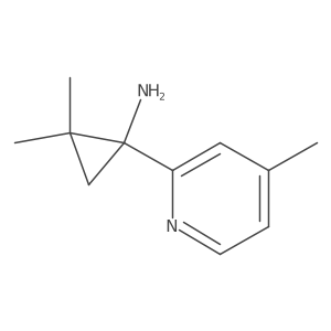 2,2-Dimethyl-1-(4-methylpyridin-2-yl)cyclopropan-1-amine结构式