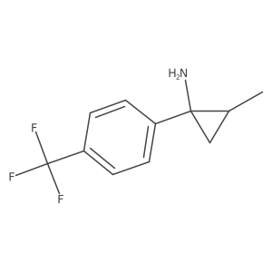 2-Methyl-1-[4-(trifluoromethyl)phenyl]cyclopropan-1-amine结构式