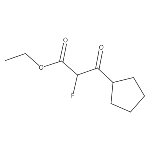 Ethyl 3-cyclopentyl-2-fluoro-3-oxopropanoate结构式