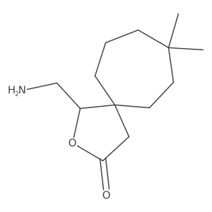 1-(Aminomethyl)-8,8-dimethyl-2-oxaspiro[4.6]undecan-3-one结构式