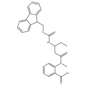 2-[(3S)-3-({[(9H-fluoren-9-yl)methoxy]carbonyl}amino)-N-methylpentanamido]benzoic acid Structure