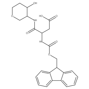 3-({[(9H-fluoren-9-yl)methoxy]carbonyl}amino)-3-[(4-hydroxyoxan-3-yl)carbamoyl]propanoic acid Structure