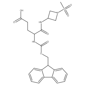 4-({[(9H-fluoren-9-yl)methoxy]carbonyl}amino)-4-[(1-methanesulfonylazetidin-3-yl)carbamoyl]butanoic acid结构式