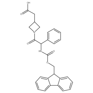 2-{1-[2-({[(9H-fluoren-9-yl)methoxy]carbonyl}amino)-2-phenylacetyl]azetidin-3-yl}acetic acid结构式
