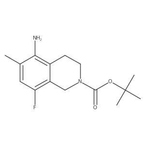 Tert-butyl 5-amino-8-fluoro-6-methyl-1,2,3,4-tetrahydroisoquinoline-2-carboxylate Structure