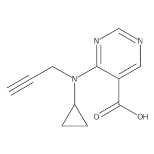 4-[Cyclopropyl(prop-2-yn-1-yl)amino]pyrimidine-5-carboxylic acid Structure
