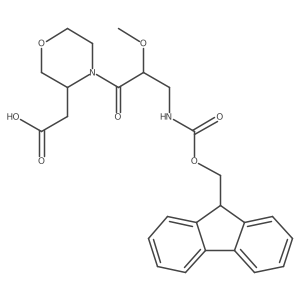 2-{4-[3-({[(9H-fluoren-9-yl)methoxy]carbonyl}amino)-2-methoxypropanoyl]morpholin-3-yl}acetic acid Structure