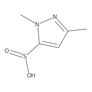 1,3-dimethyl-1H-pyrazole-5-sulfinic acid Structure