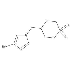 4-[(4-bromo-1H-imidazol-1-yl)methyl]-1lambda6-thiane-1,1-dione结构式