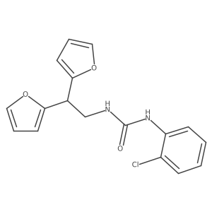 1-(2-Chlorophenyl)-3-(2,2-di(furan-2-yl)ethyl)urea Structure