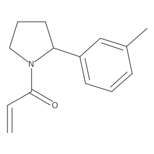1-[2-(3-Methylphenyl)pyrrolidin-1-yl]prop-2-en-1-one结构式