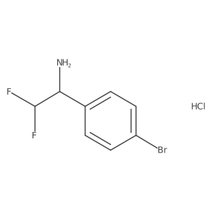 (R)-1-(4-Bromophenyl)-2,2-difluoroethanamine hydrochloride Structure