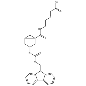 rac-2-[(2-{[(1R,3R,5R)-3-({[(9H-fluoren-9-yl)methoxy]carbonyl}amino)bicyclo[3.1.0]hexan-1-yl]formamido}ethyl)sulfanyl]acetic acid Structure