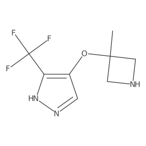 4-[(3-methylazetidin-3-yl)oxy]-3-(trifluoromethyl)-1H-pyrazole结构式