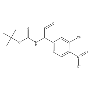 tert-butyl N-[1-(3-hydroxy-4-nitrophenyl)-2-oxoethyl]carbamate Structure