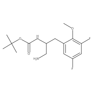 tert-butyl N-[1-amino-3-(3,5-difluoro-2-methoxyphenyl)propan-2-yl]carbamate Structure