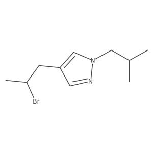 4-(2-bromopropyl)-1-(2-methylpropyl)-1H-pyrazole Structure