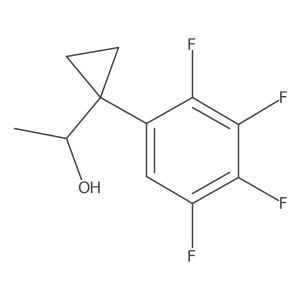 1-[1-(2,3,4,5-Tetrafluorophenyl)cyclopropyl]ethan-1-ol Structure