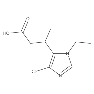 3-(4-chloro-1-ethyl-1H-imidazol-5-yl)butanoic acid Structure