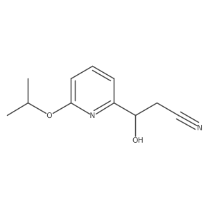 3-Hydroxy-3-[6-(propan-2-yloxy)pyridin-2-yl]propanenitrile Structure