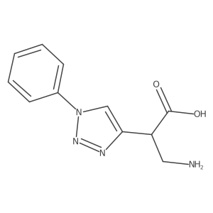 3-amino-2-(1-phenyl-1H-1,2,3-triazol-4-yl)propanoic acid结构式