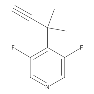 3,5-Difluoro-4-(2-methylbut-3-yn-2-yl)pyridine Structure