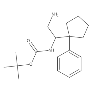tert-butyl N-[2-amino-1-(1-phenylcyclopentyl)ethyl]carbamate Structure