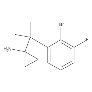 1-[2-(2-Bromo-3-fluorophenyl)propan-2-yl]cyclopropan-1-amine结构式