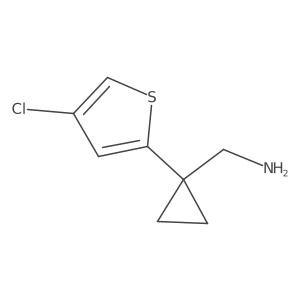 [1-(4-Chlorothiophen-2-yl)cyclopropyl]methanamine Structure