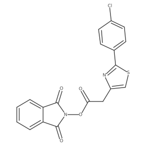 1,3-dioxo-2,3-dihydro-1H-isoindol-2-yl 2-[2-(4-chlorophenyl)-1,3-thiazol-4-yl]acetate结构式