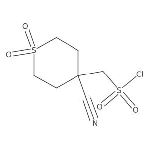 (4-Cyano-1,1-dioxothian-4-yl)methanesulfonyl chloride Structure