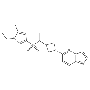 1-ethyl-N,2-dimethyl-N-(1-{[1,2,4]triazolo[4,3-b]pyridazin-6-yl}azetidin-3-yl)-1H-imidazole-4-sulfonamide结构式
