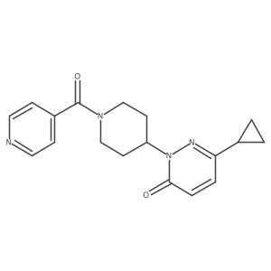 6-Cyclopropyl-2-[1-(pyridine-4-carbonyl)piperidin-4-yl]-2,3-dihydropyridazin-3-one Structure