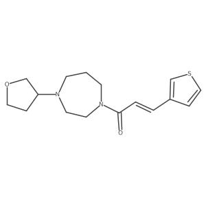 (E)-1-(4-(tetrahydrofuran-3-yl)-1,4-diazepan-1-yl)-3-(thiophen-3-yl)prop-2-en-1-one Structure