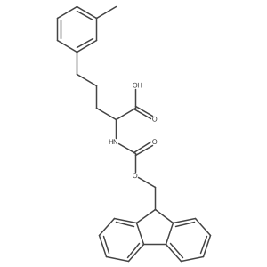 (S)-2-((((9H-Fluoren-9-yl)methoxy)carbonyl)amino)-5-(m-tolyl)pentanoic acid Structure