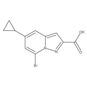 7-Bromo-5-cyclopropylpyrazolo[1,5-a]pyridine-2-carboxylic acid Structure
